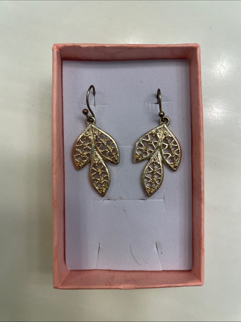 Gold Leaf Filigree Drop Earrings - Women Jewelry
